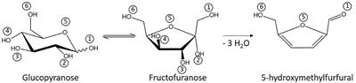 Monosaccharides Dehydration Assisted by Formation of Borate Esters of α-Hydroxyacids in Choline Chloride-Based Low Melting Mixtures